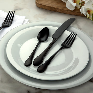 Juego de cubiertos Ebony 20pzas. acero negro Gourmet Settings